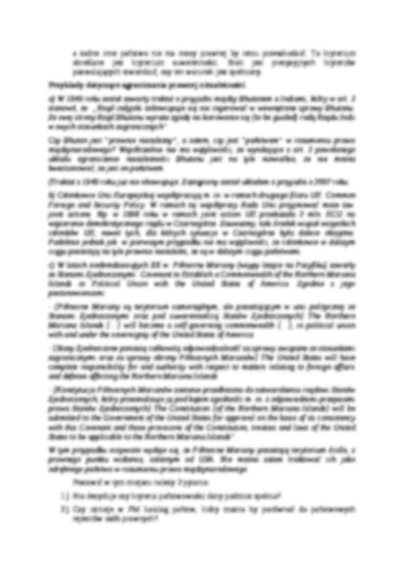 Państwo jako podmiot prawa międzynarodowego-opracowanie - strona 3
