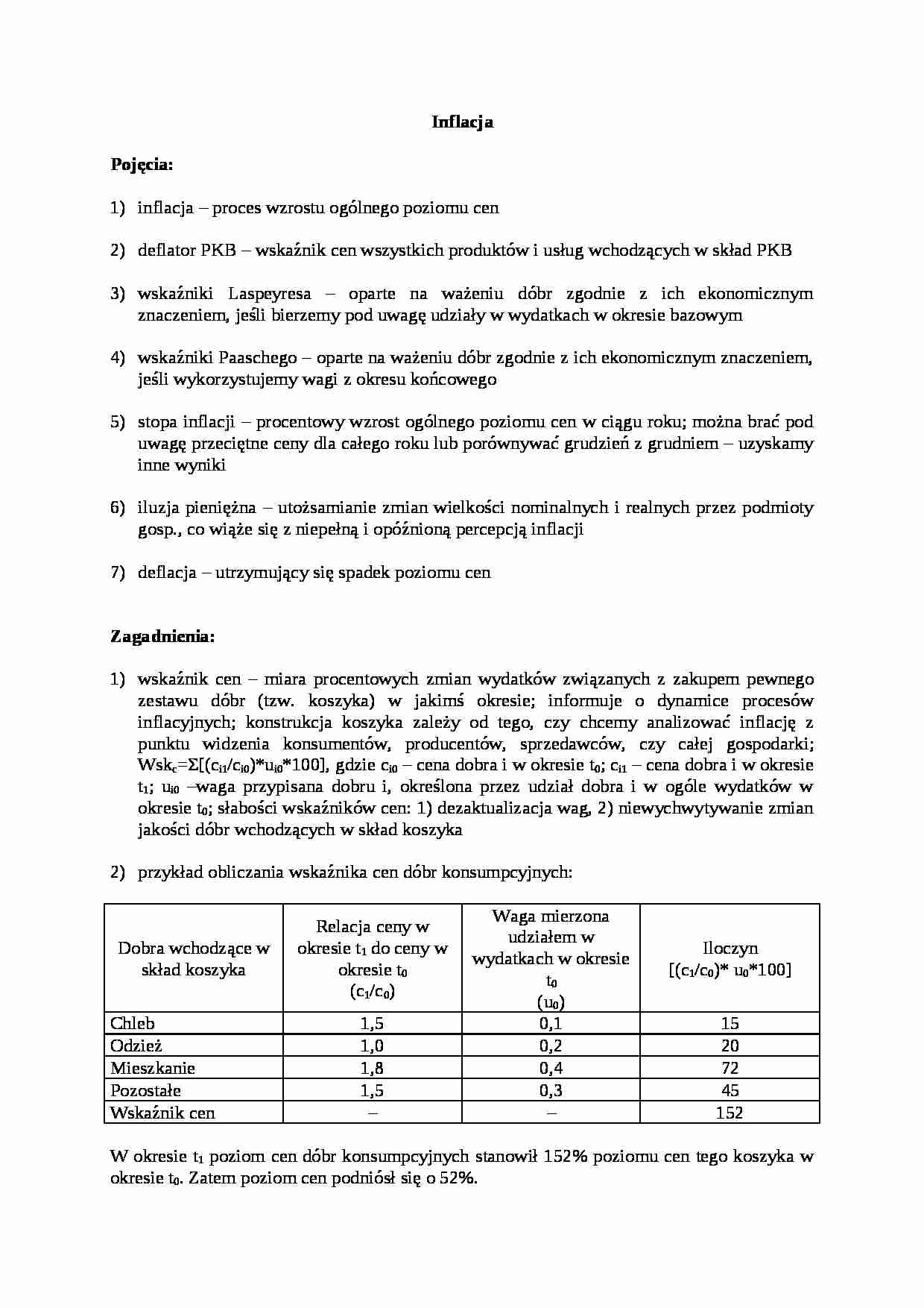 Inflacja-opracowanie - strona 1