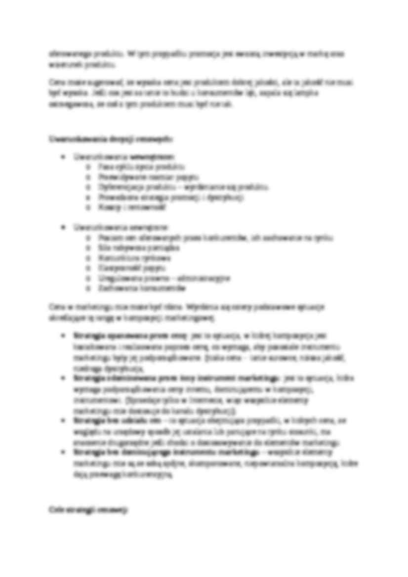 Ceny jako instrument marketingu-opracowanie - strona 2