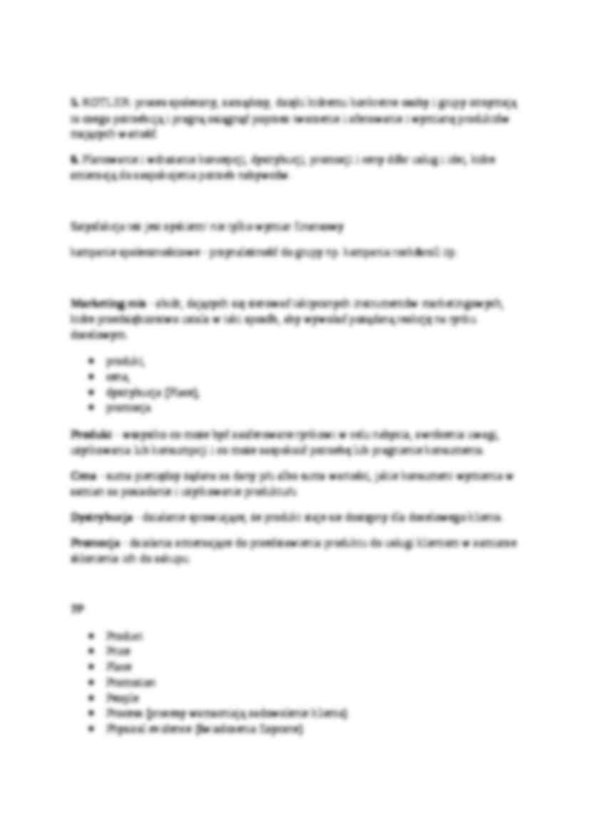 Marketing-pojęcia, funkcje oraz jego system - strona 2