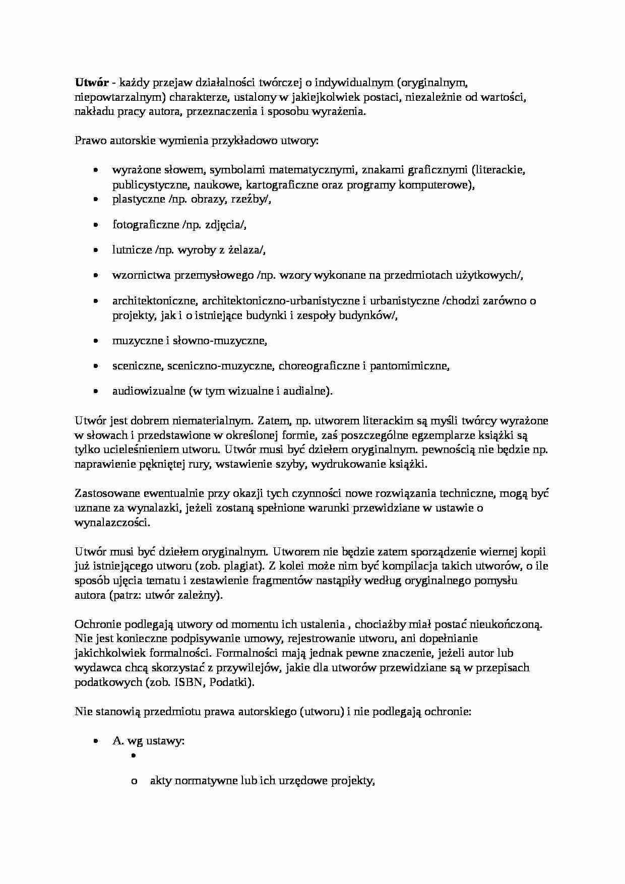 Utwór-opracowanie - strona 1