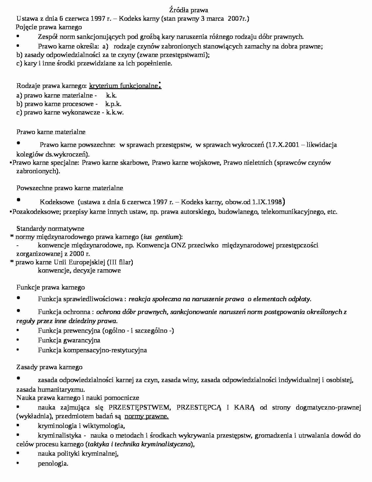 Prawo karne - Sądy - Konstytucja - strona 1