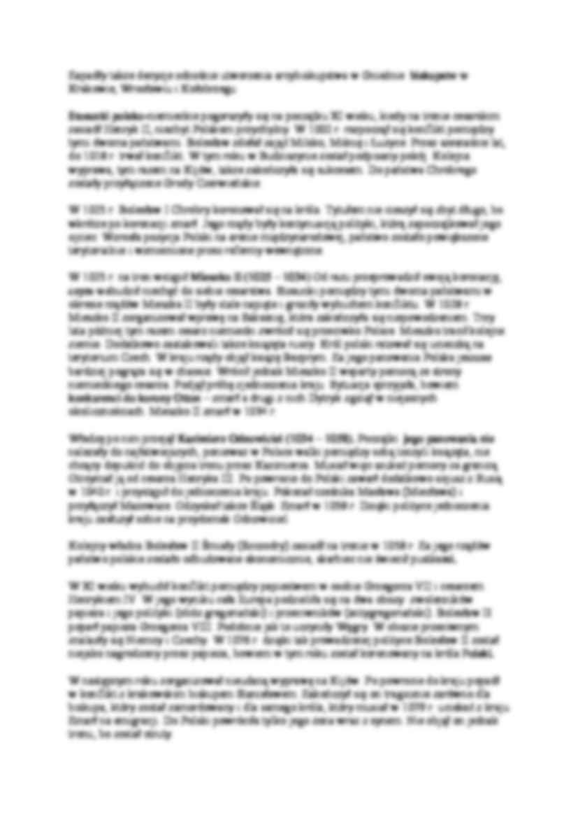 Polska epoki pierwszych Piastów-opracowanie - strona 2