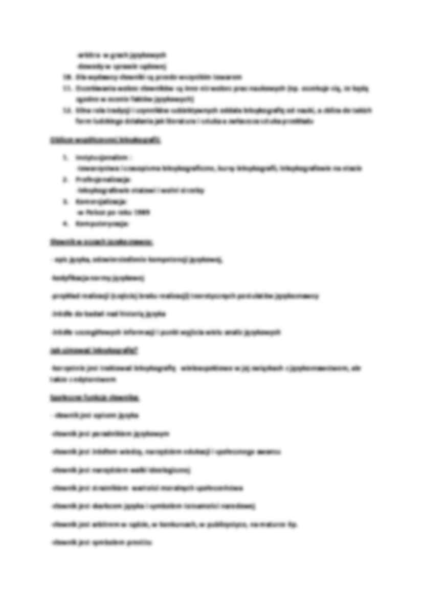 Wstęp do leksykografii - notatki z wykładu - strona 2