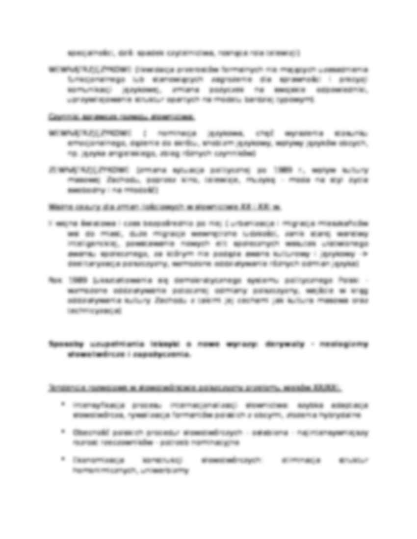 Zasoby słownictwa - notatki z wykładu - strona 2