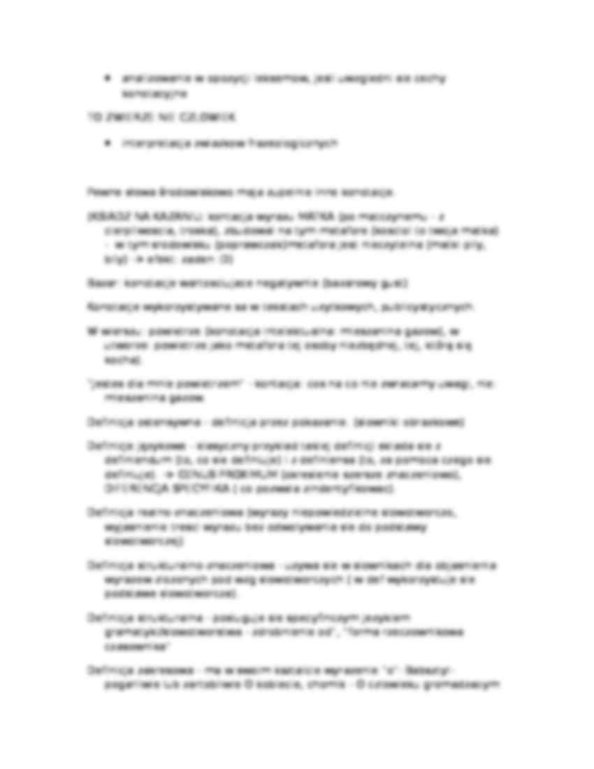 Znaczenie wyrazu - notatki z wykładu - strona 2