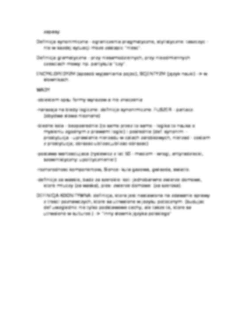 Znaczenie wyrazu - notatki z wykładu - strona 3