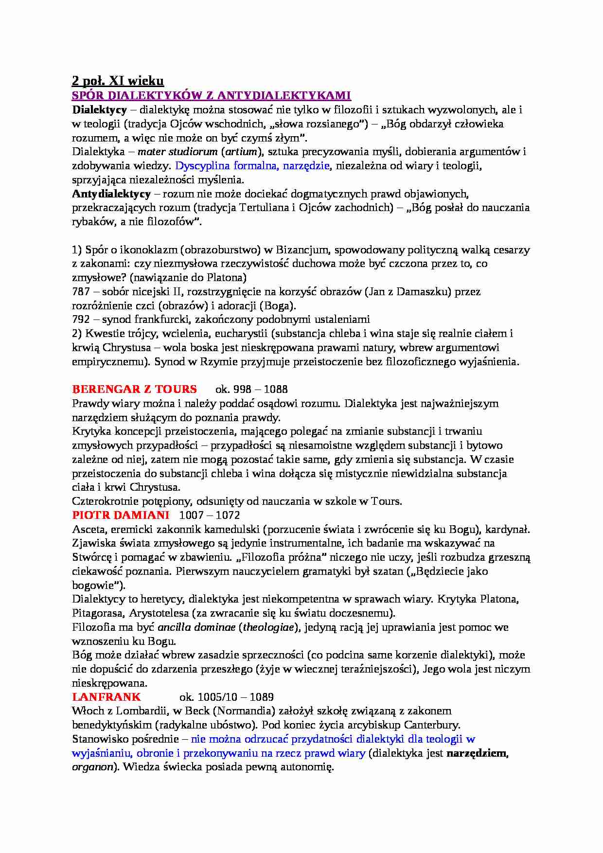 Filozofia - spór dialektyków z antydialektykami - strona 1