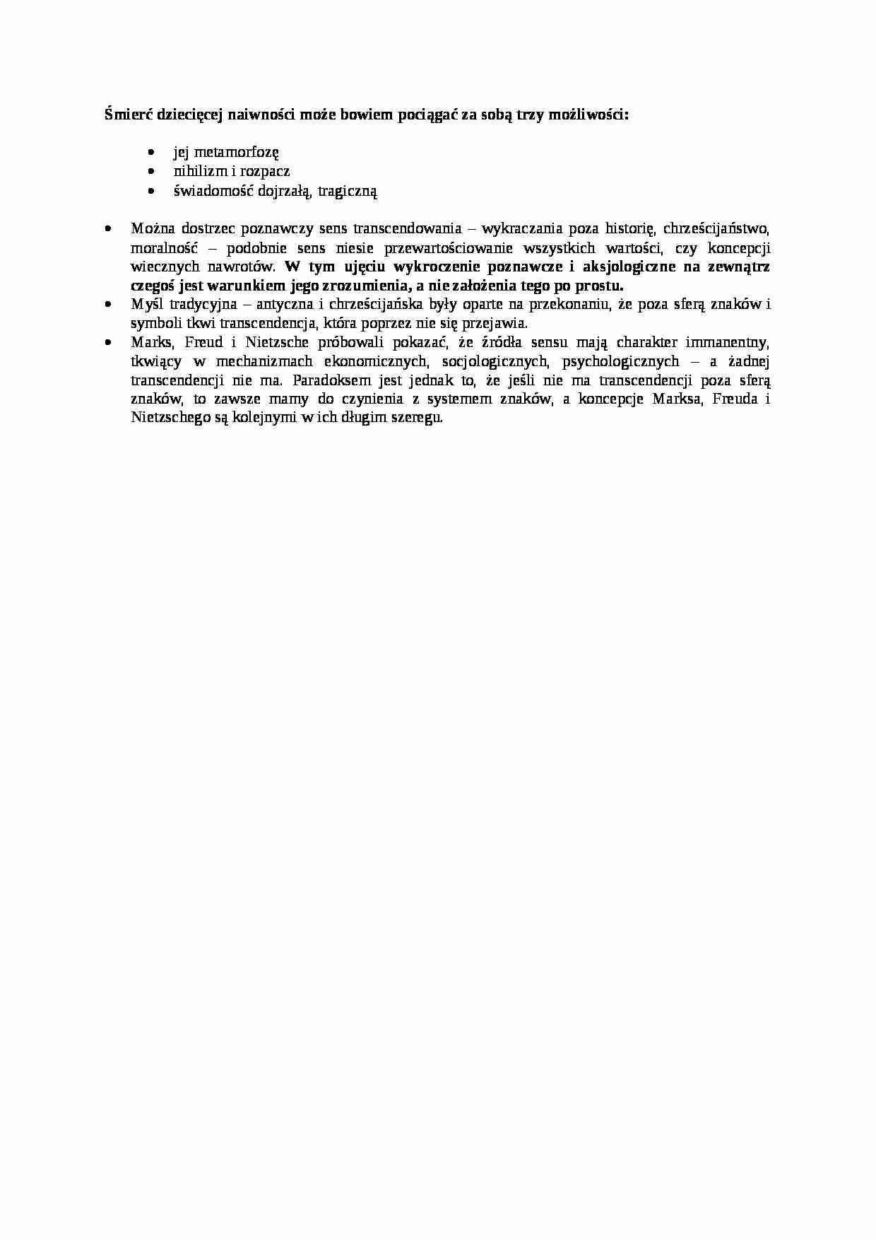 Filozofia - śmierć dziecięcej naiwności - strona 1