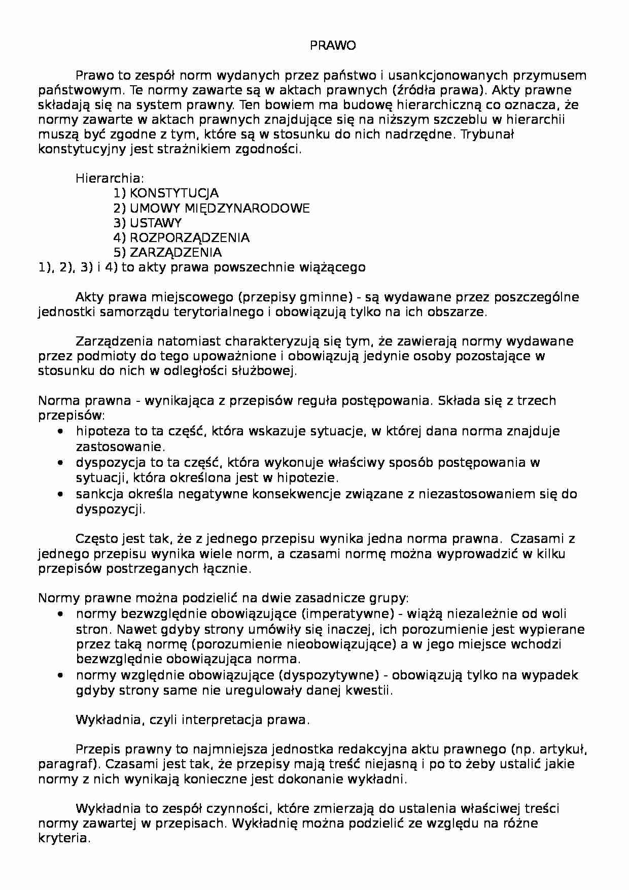 podstawy prawa - wykłady - strona 1