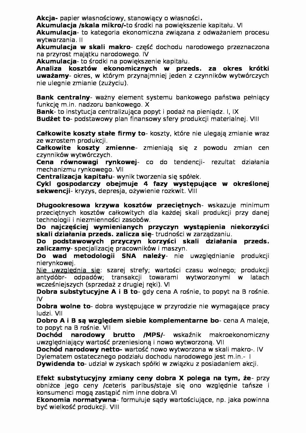 Ekonomia pojęcia - strona 1