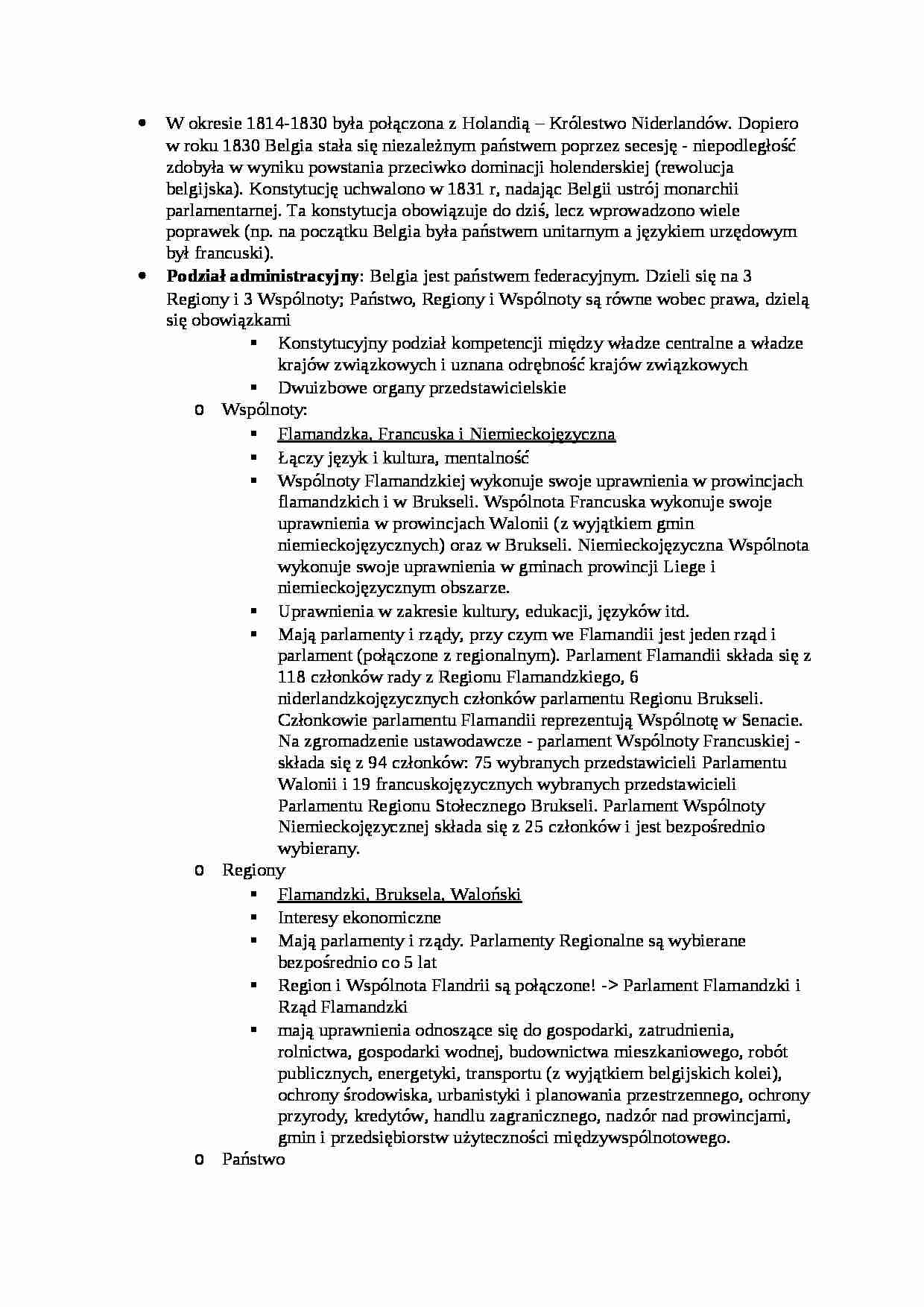 Referat - Belgia - strona 1