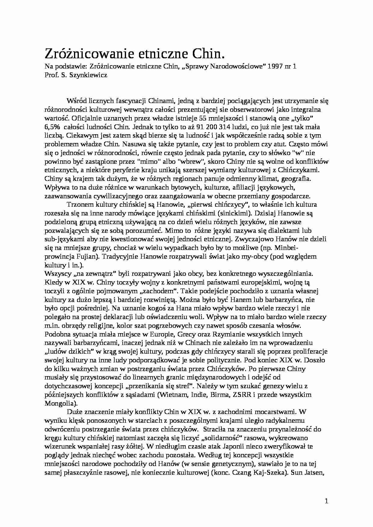 Referat - Chiny - strona 1