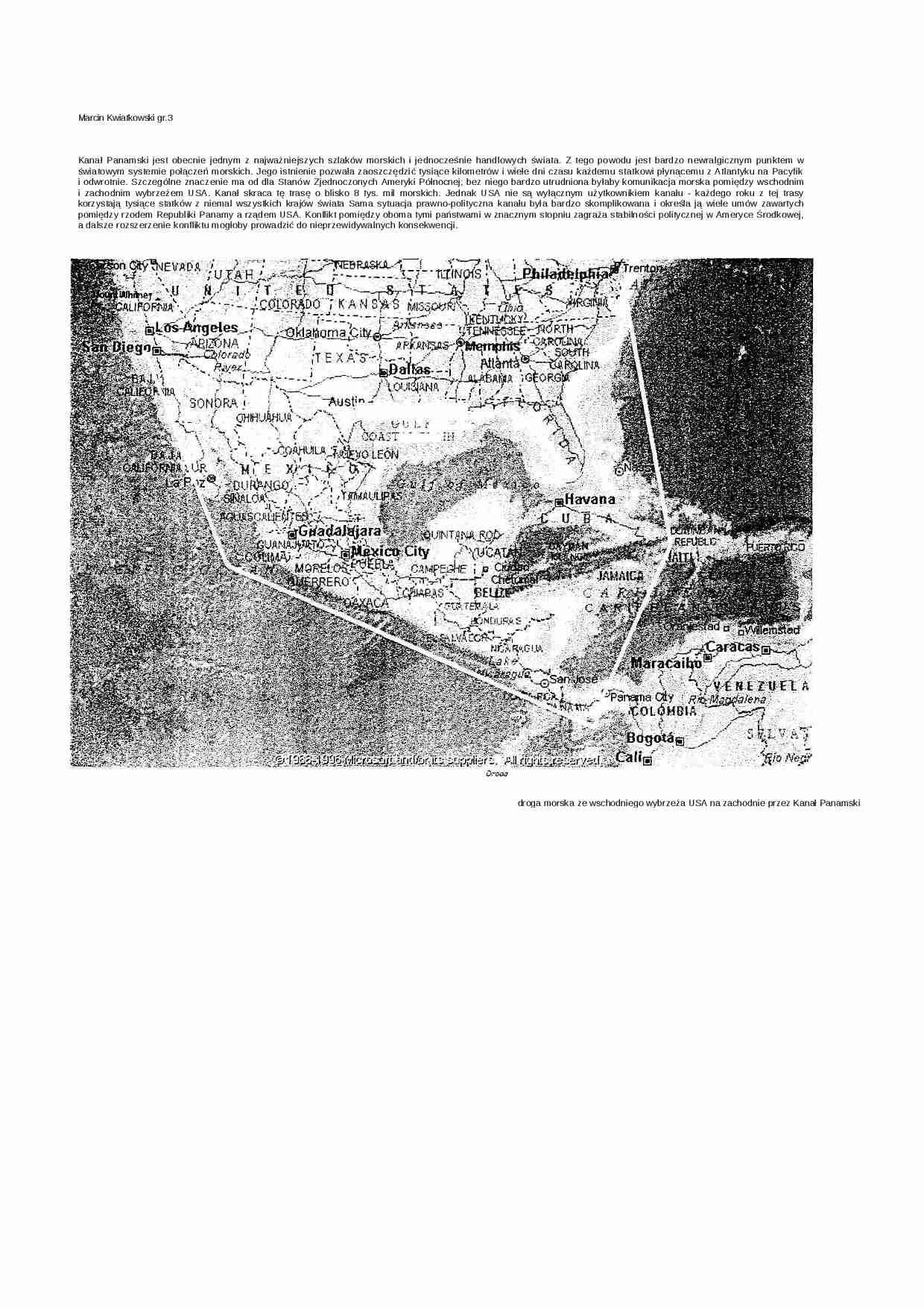 Referat - Kanał Panamski - strona 1