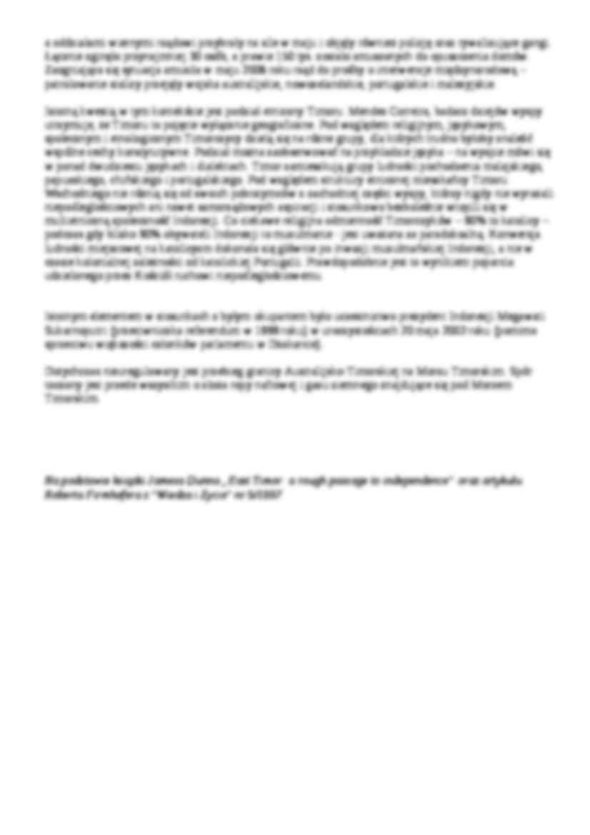Referat - Niepodległość Timoru Wschodniego - strona 3