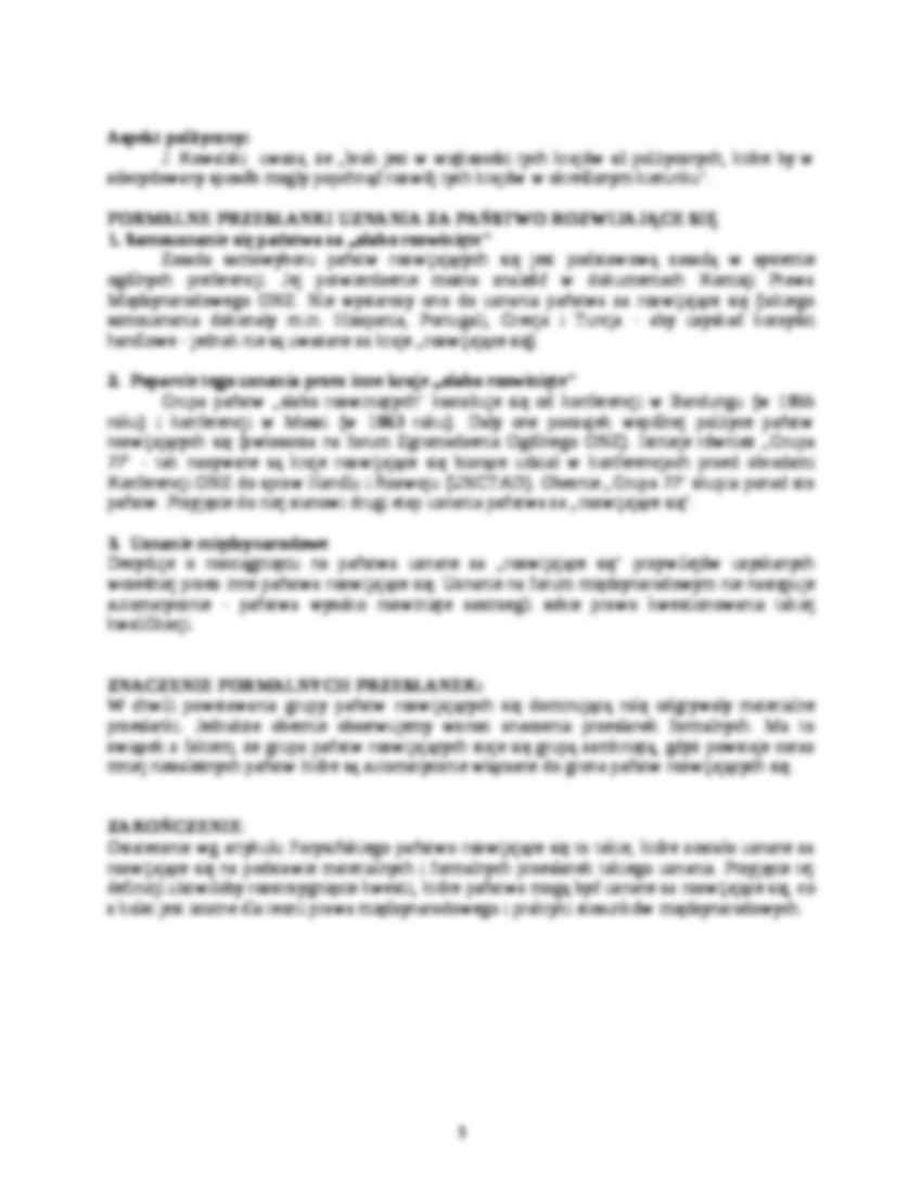 Referat - Państwa rozwijające się - Prawo międzynarodowe - strona 3