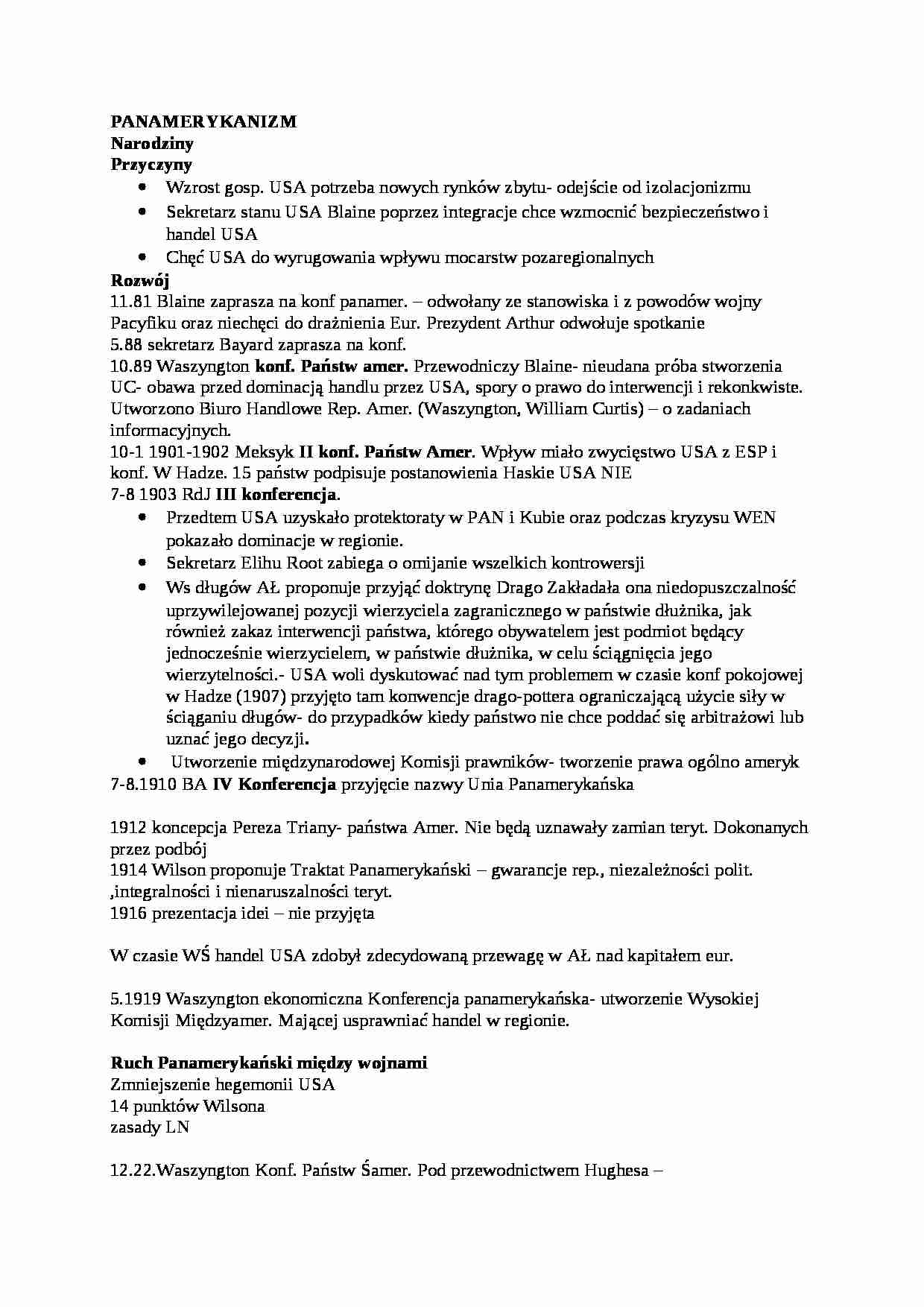 Wykład - panamerykanizm - strona 1