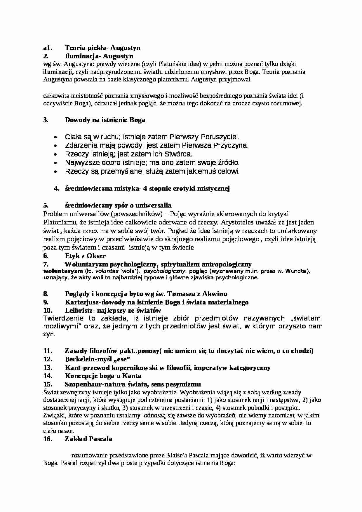 filozofia - wybrane zagadnienia - strona 1