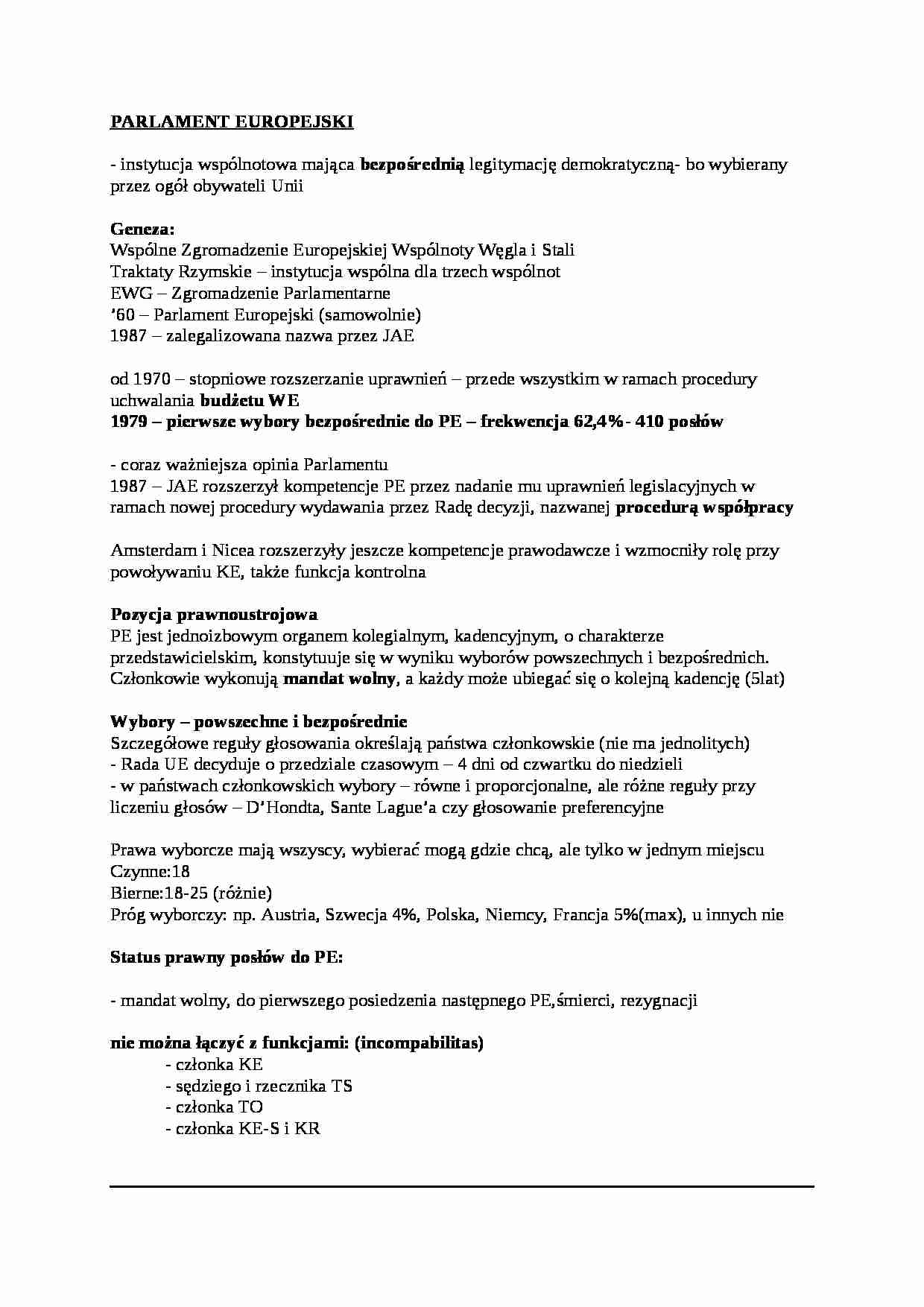 Wykład - parlament europejski - strona 1