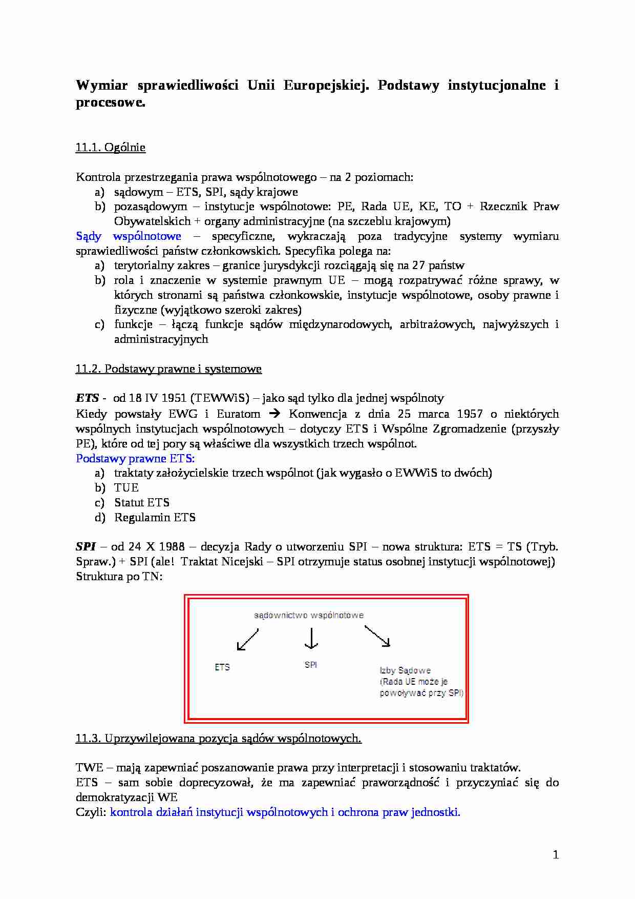 Wykład - wymiar sprawiedliwości UE - strona 1