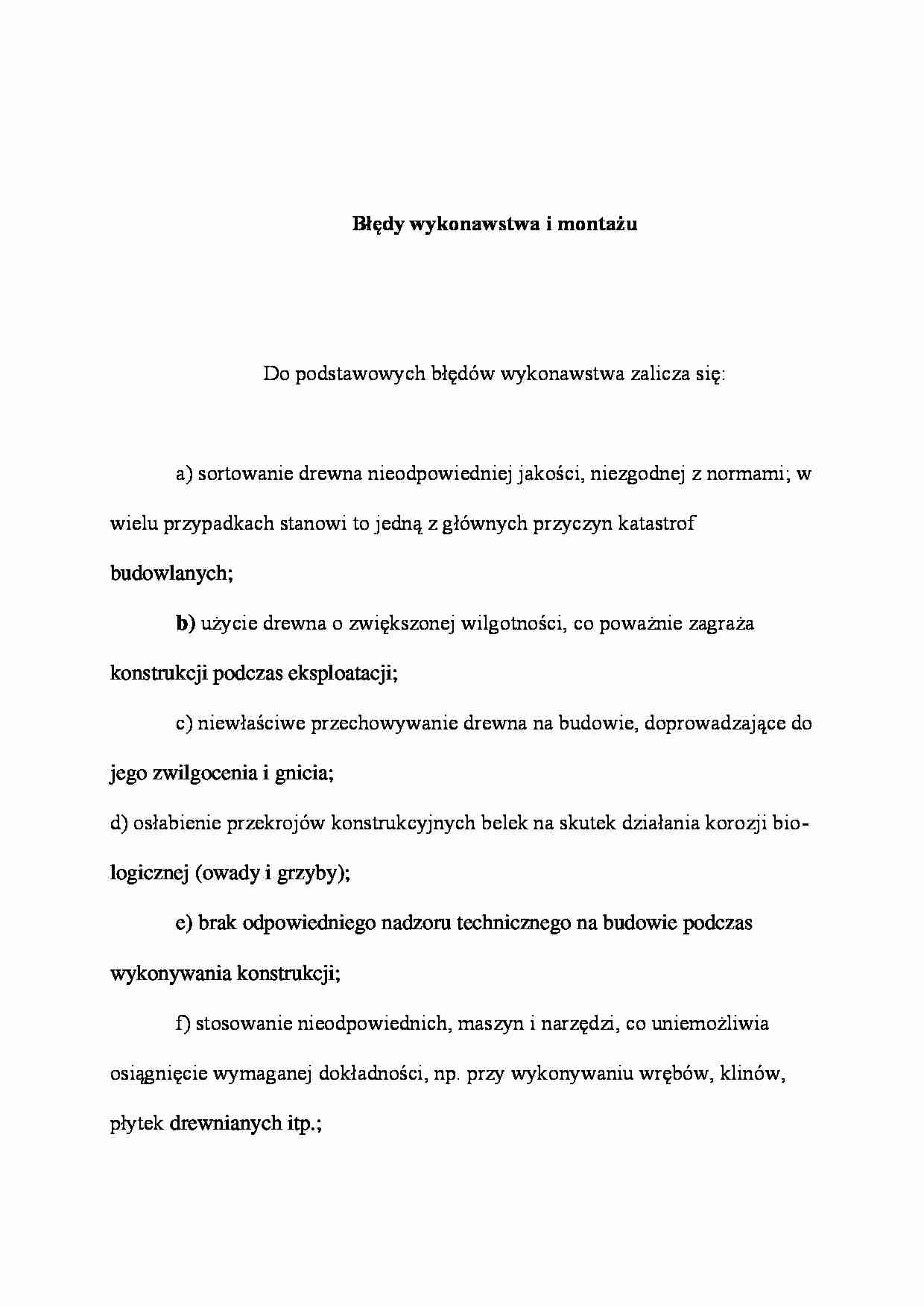 Błędy wykonawstwa i montażu - wykład - strona 1