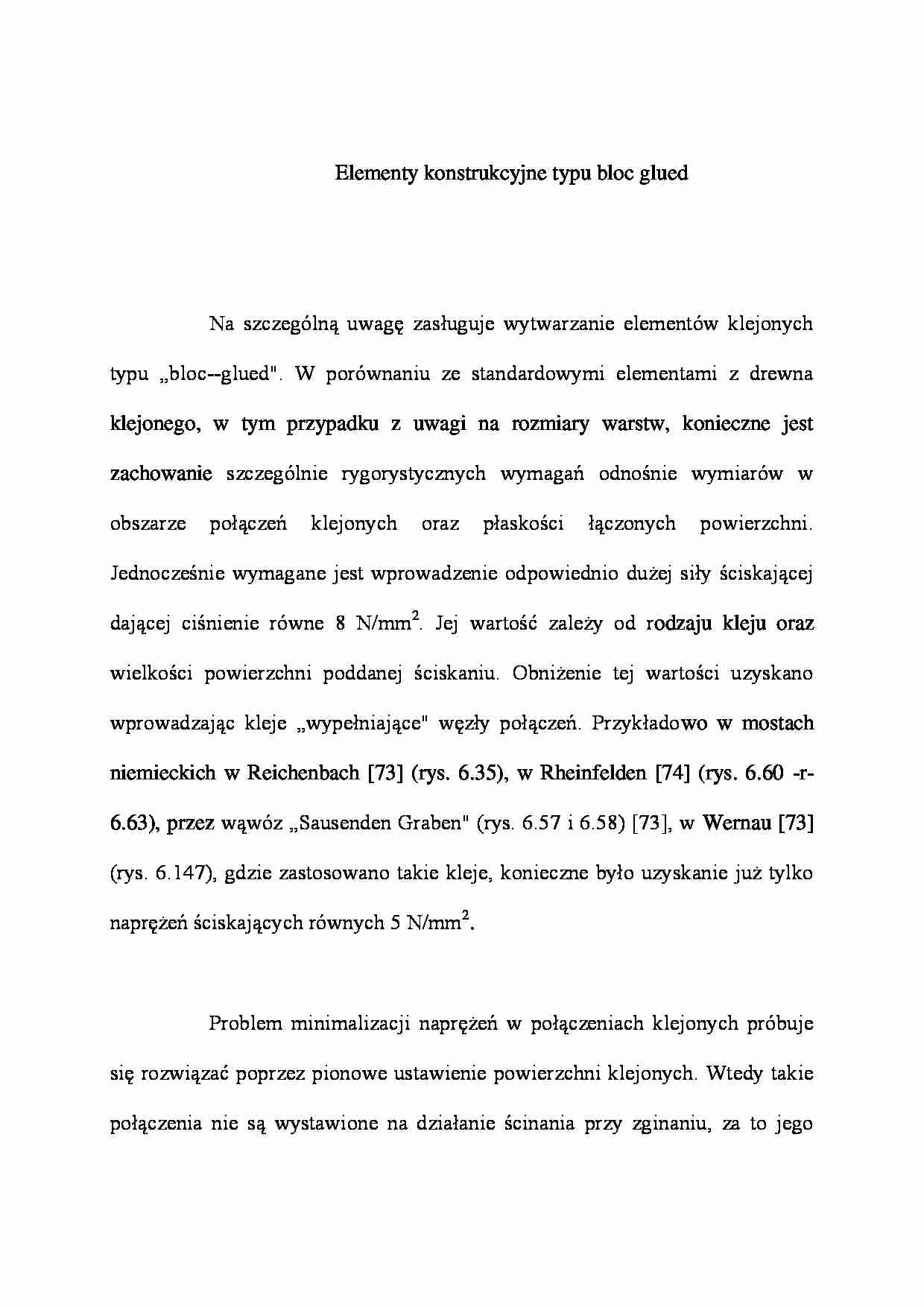 Elementy konstrukcyjne typu bloc glued - wykład - strona 1