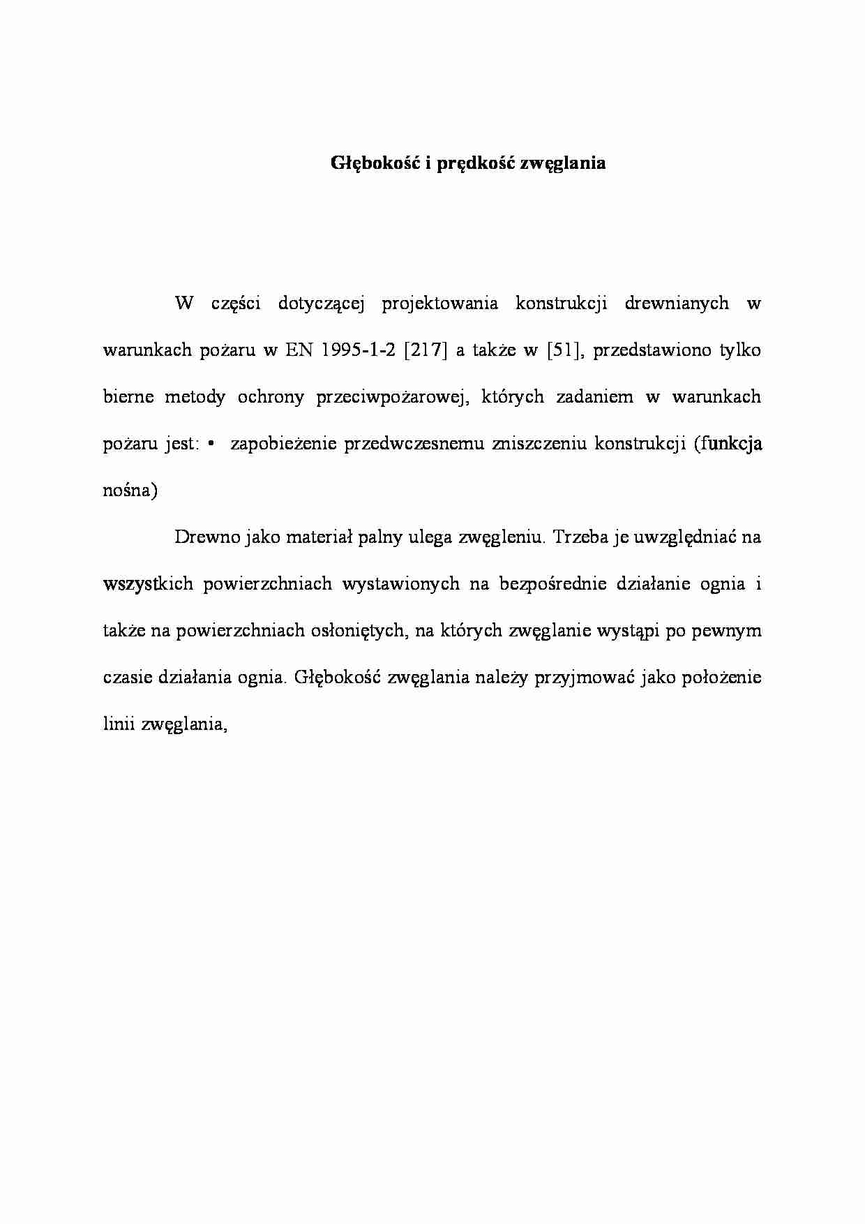 Głębokość i prędkość zwęglania - wykład - strona 1