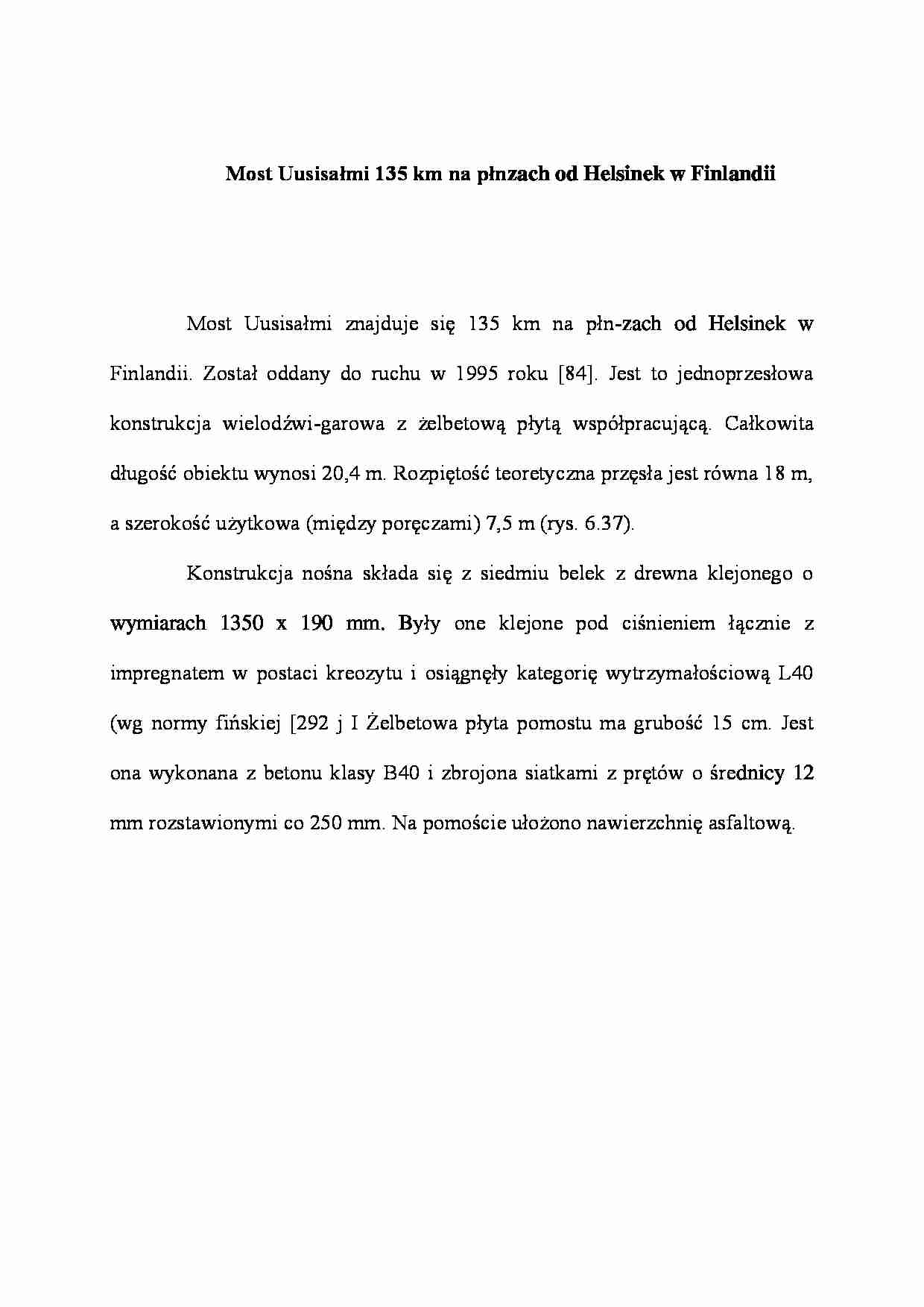 Most Uusisałmi - wykład - strona 1