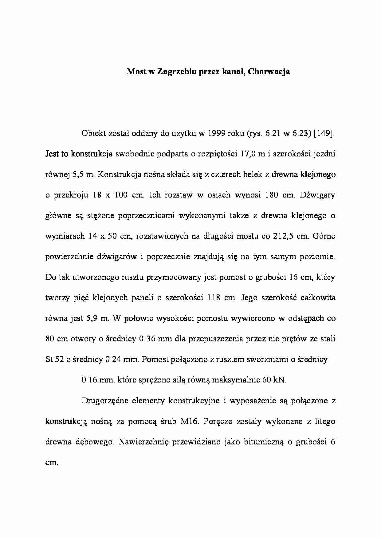 Most w Zagrzebiu przez kanał - wykład - strona 1