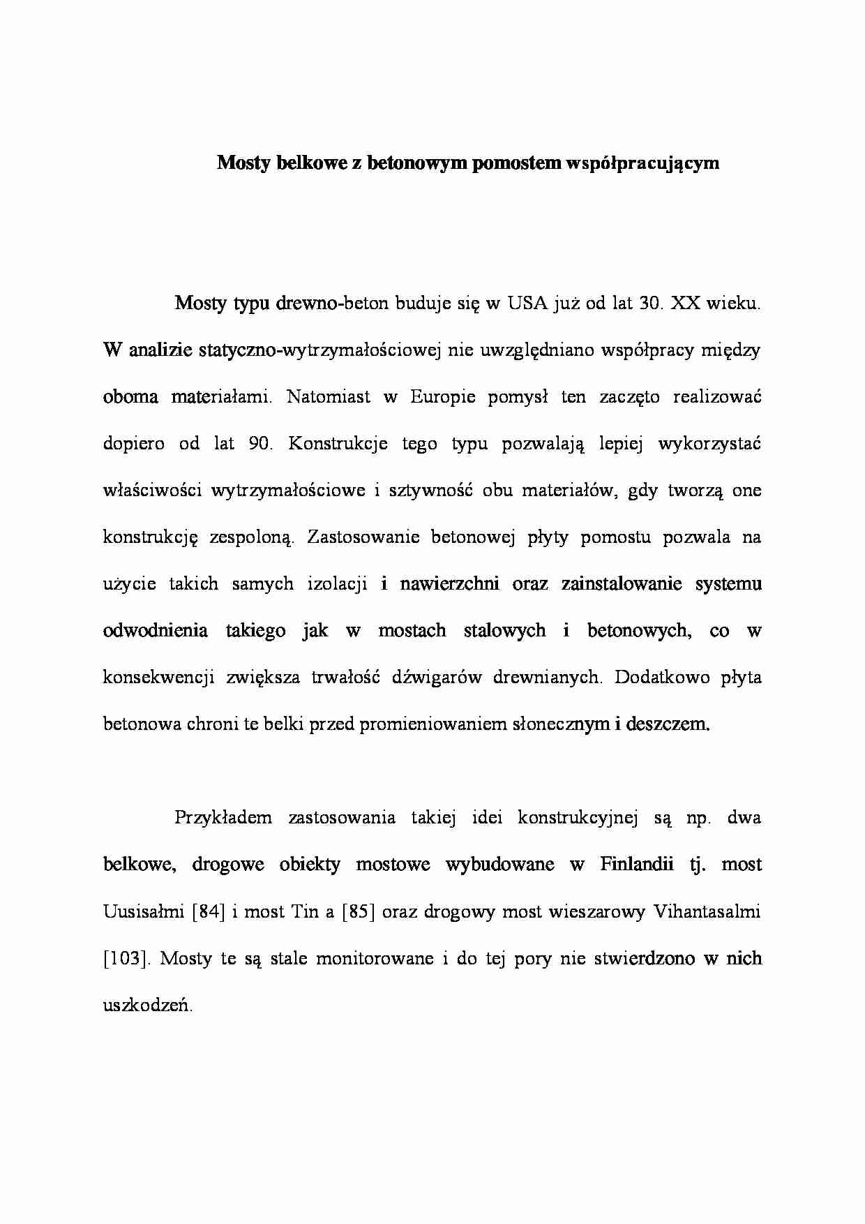 Mosty belkowe z betonowym pomostem współpracującym - wykład - strona 1