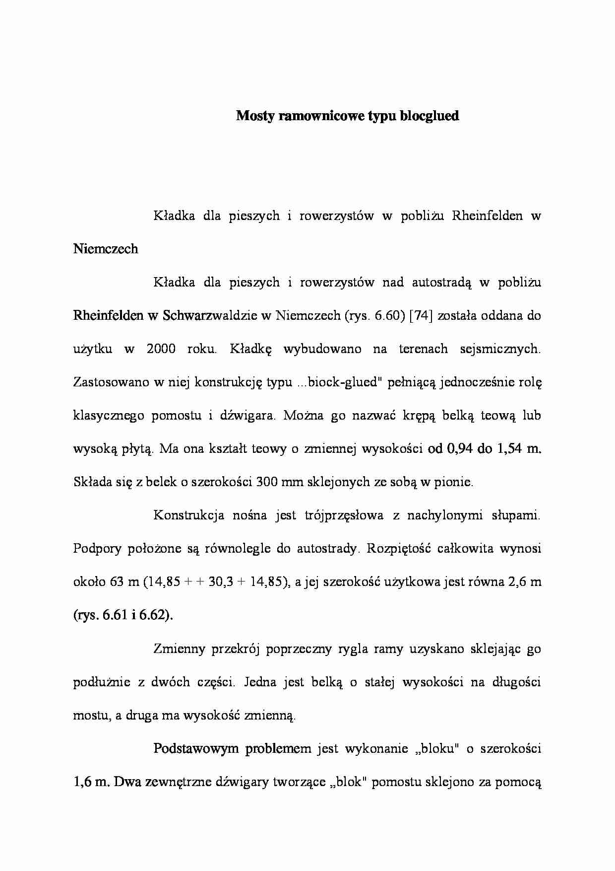 Mosty ramownicowe typu blocglued - wykład  - strona 1