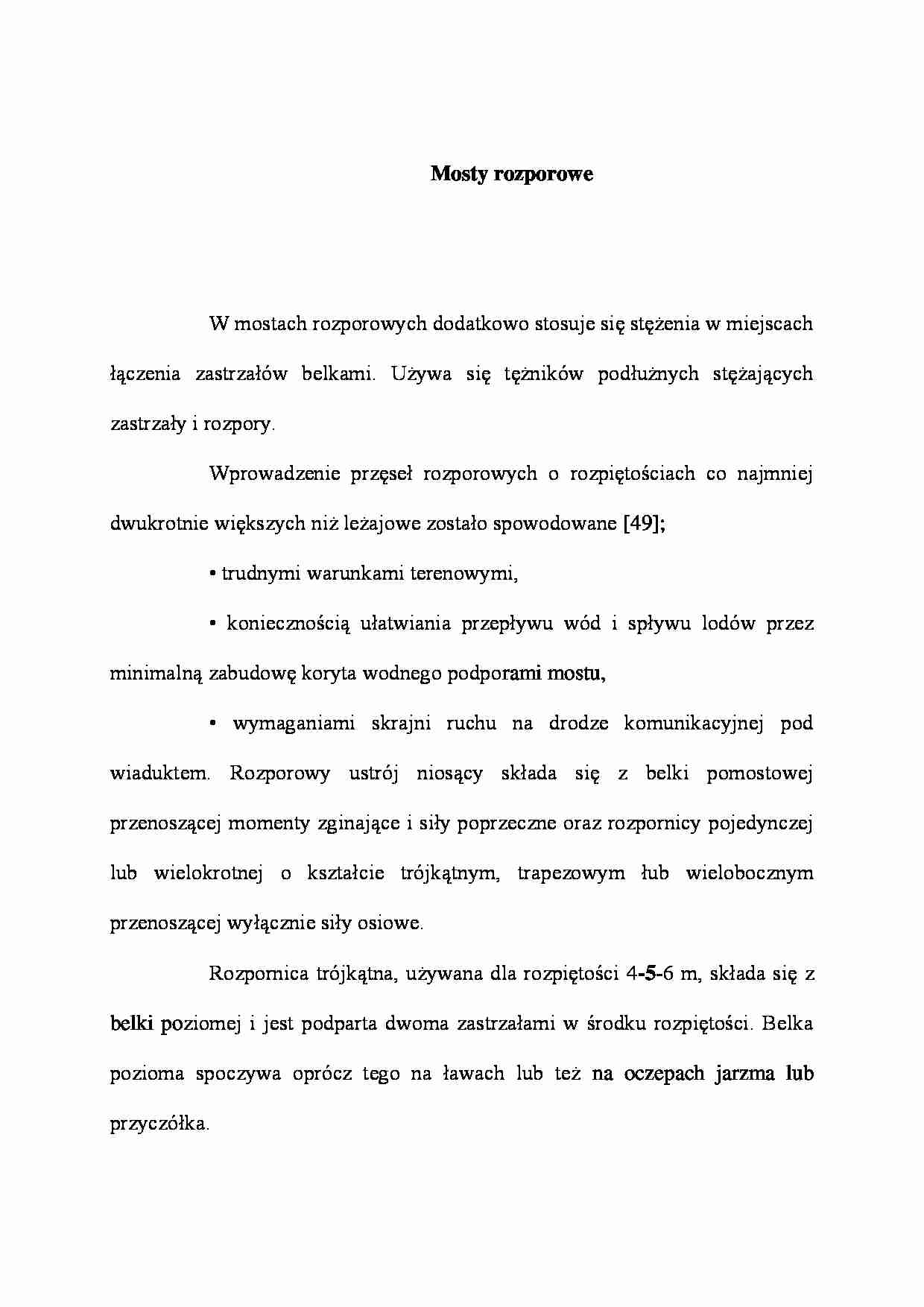 Mosty rozporowe - wykład - strona 1