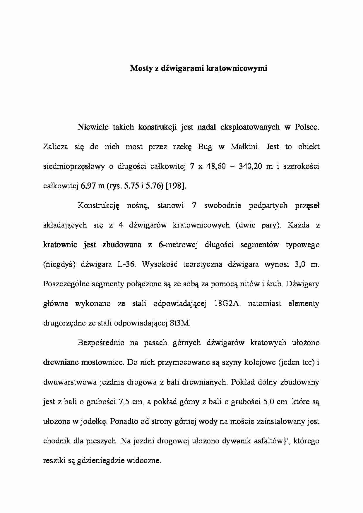 Mosty z dźwigarami kratownicowymi - wykład - strona 1