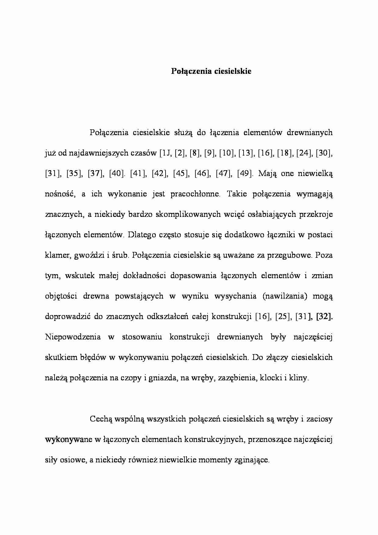 Połączenia ciesielskie - wykład - strona 1
