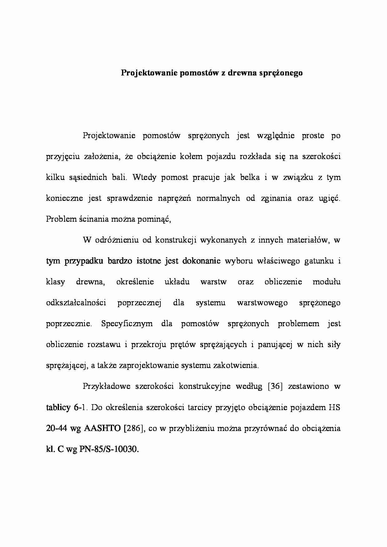 Projektowanie pomostów z drewna sprężonego - strona 1