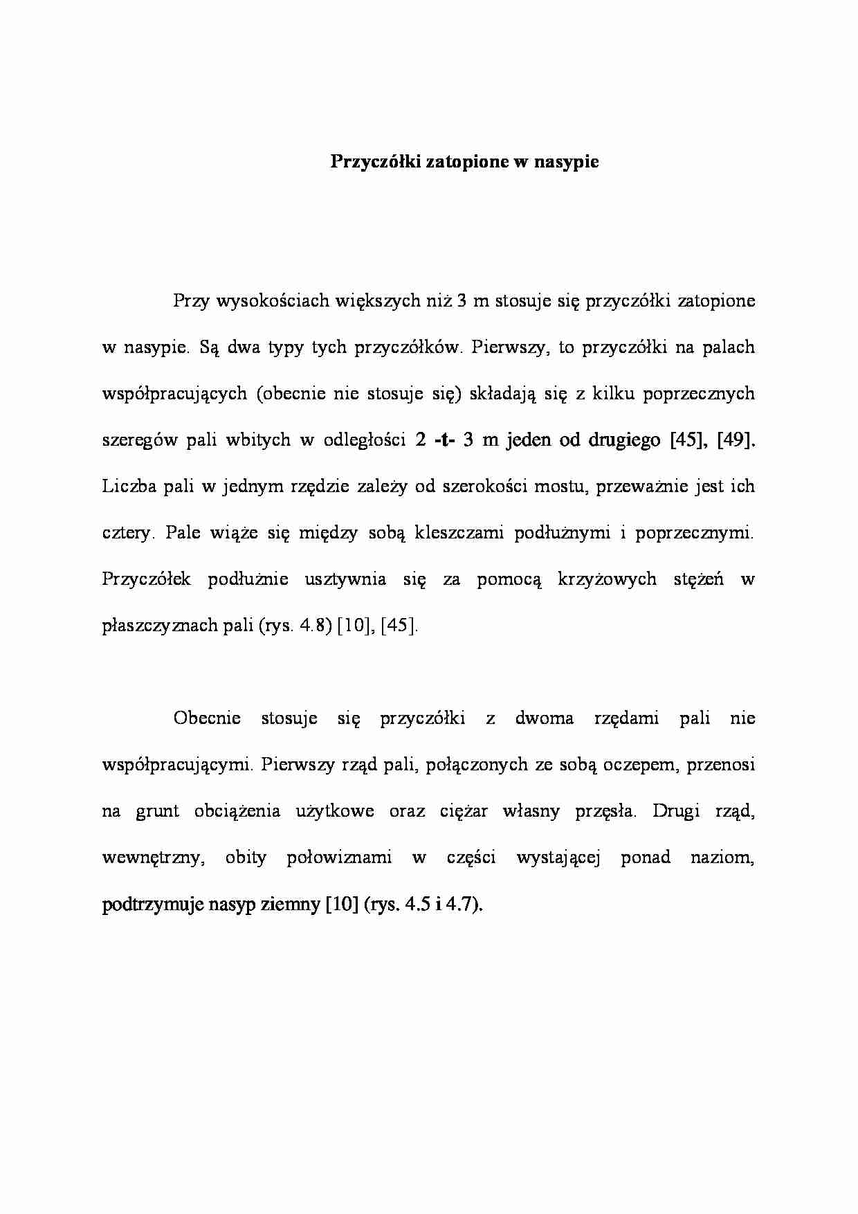 Przyczółki zatopione w nasypie - wykład - strona 1