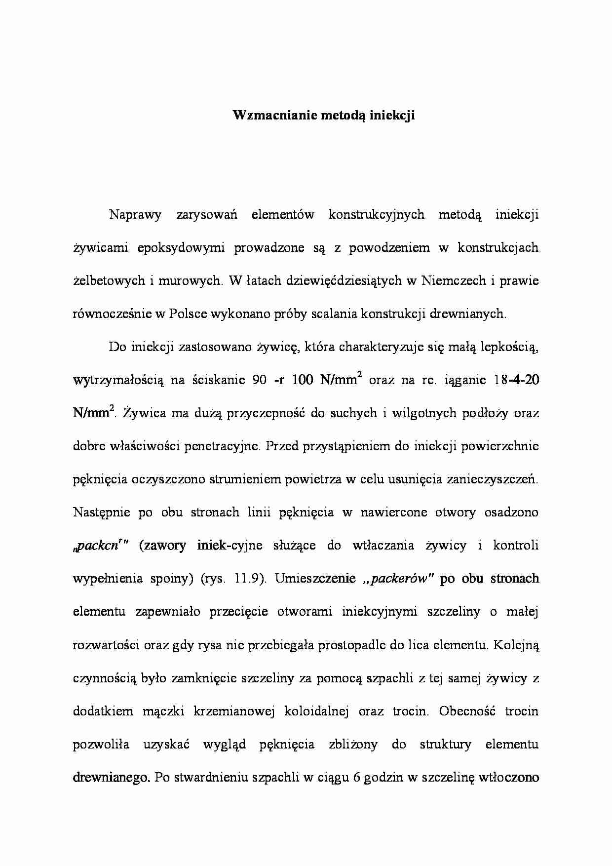 Wzmacnianie metodą iniekcji - strona 1