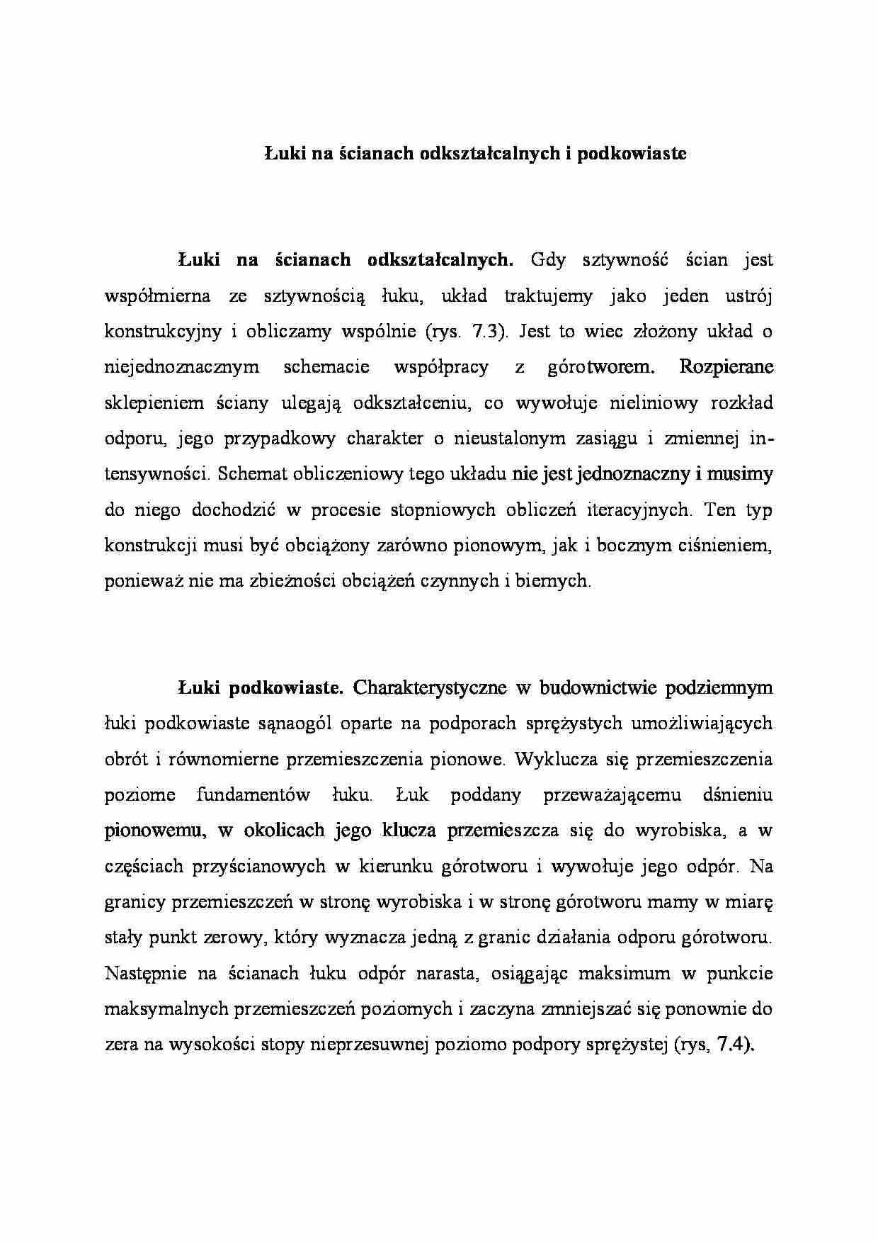 Łuki na ścianach odkształcalnych i podkowiaste - strona 1