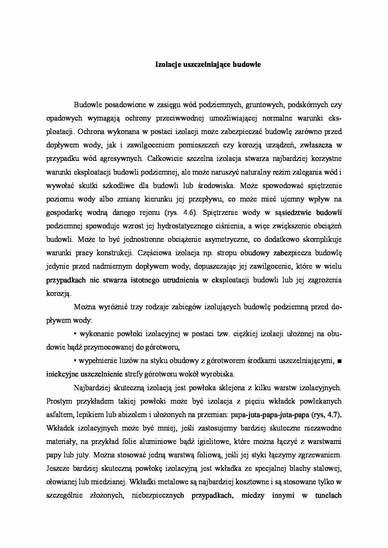 Izolacje uszczelniające budowle - strona 1