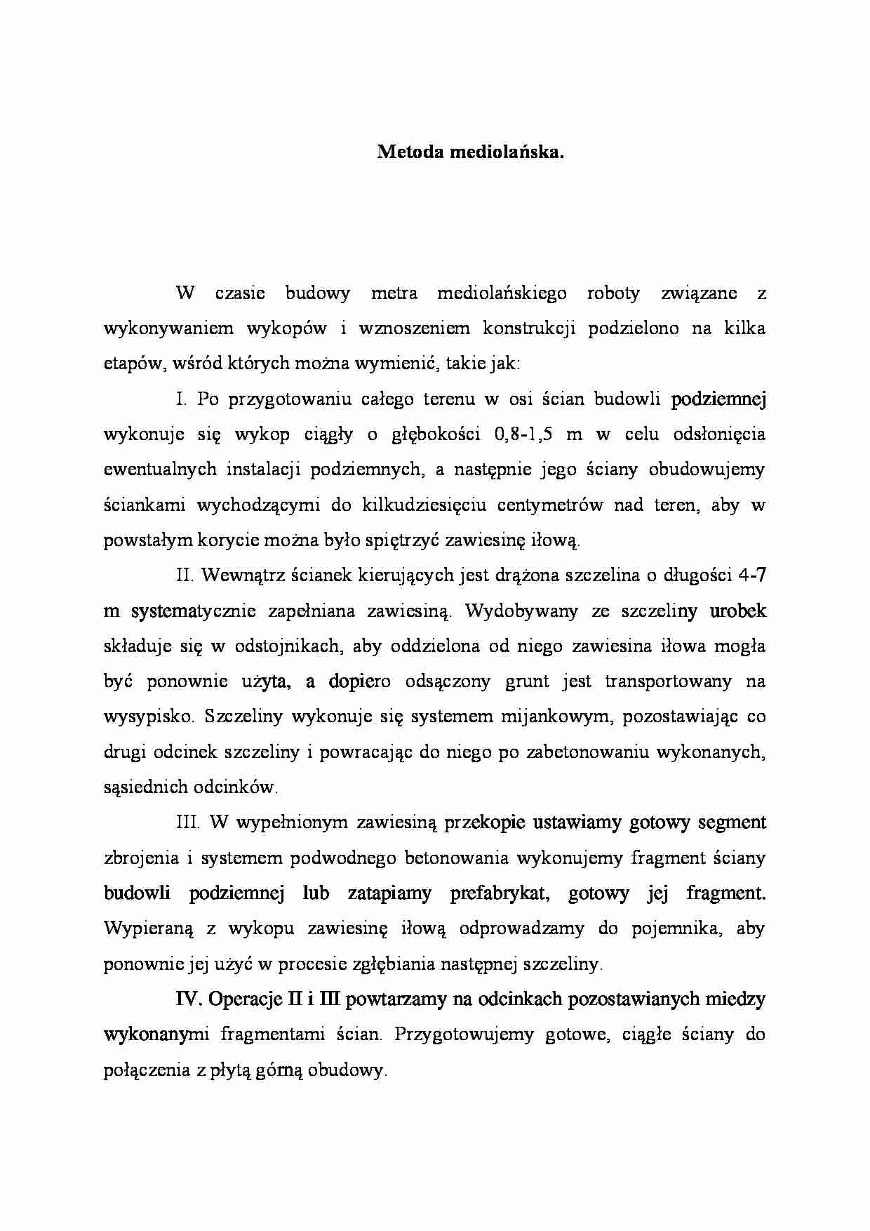 Metoda mediolańska - strona 1