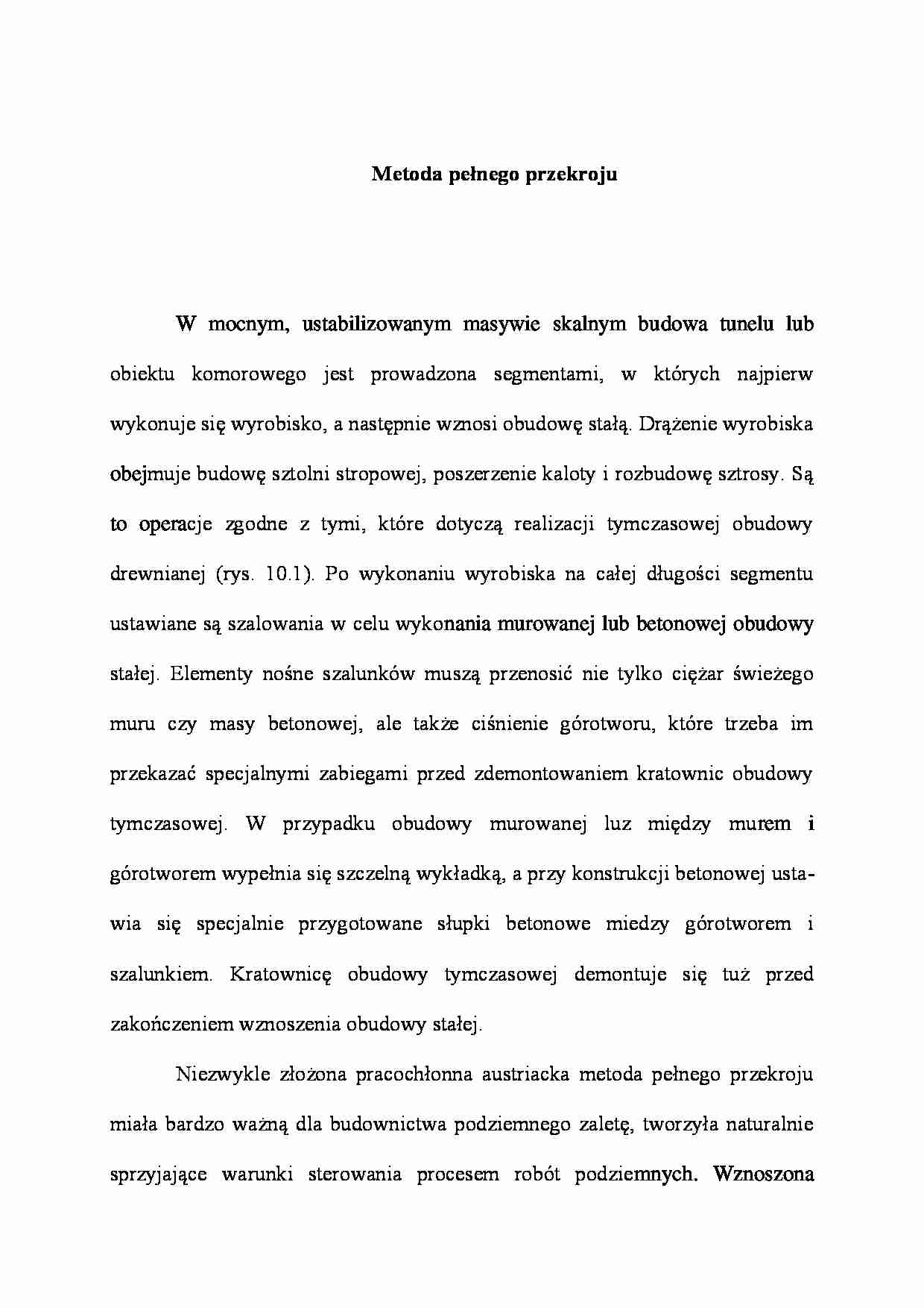 Metoda pełnego przekroju - strona 1