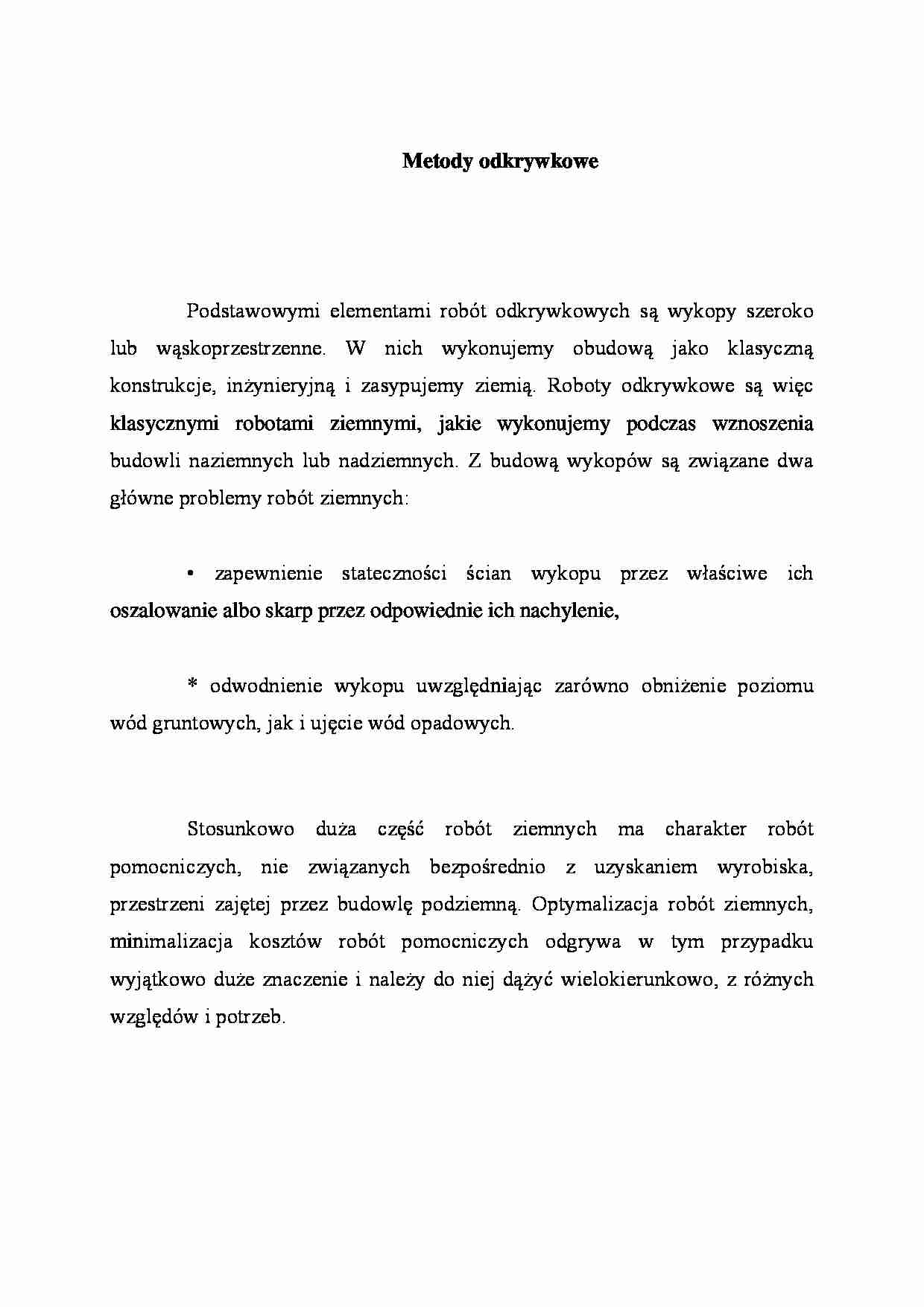 Metody odkrywkowe - strona 1