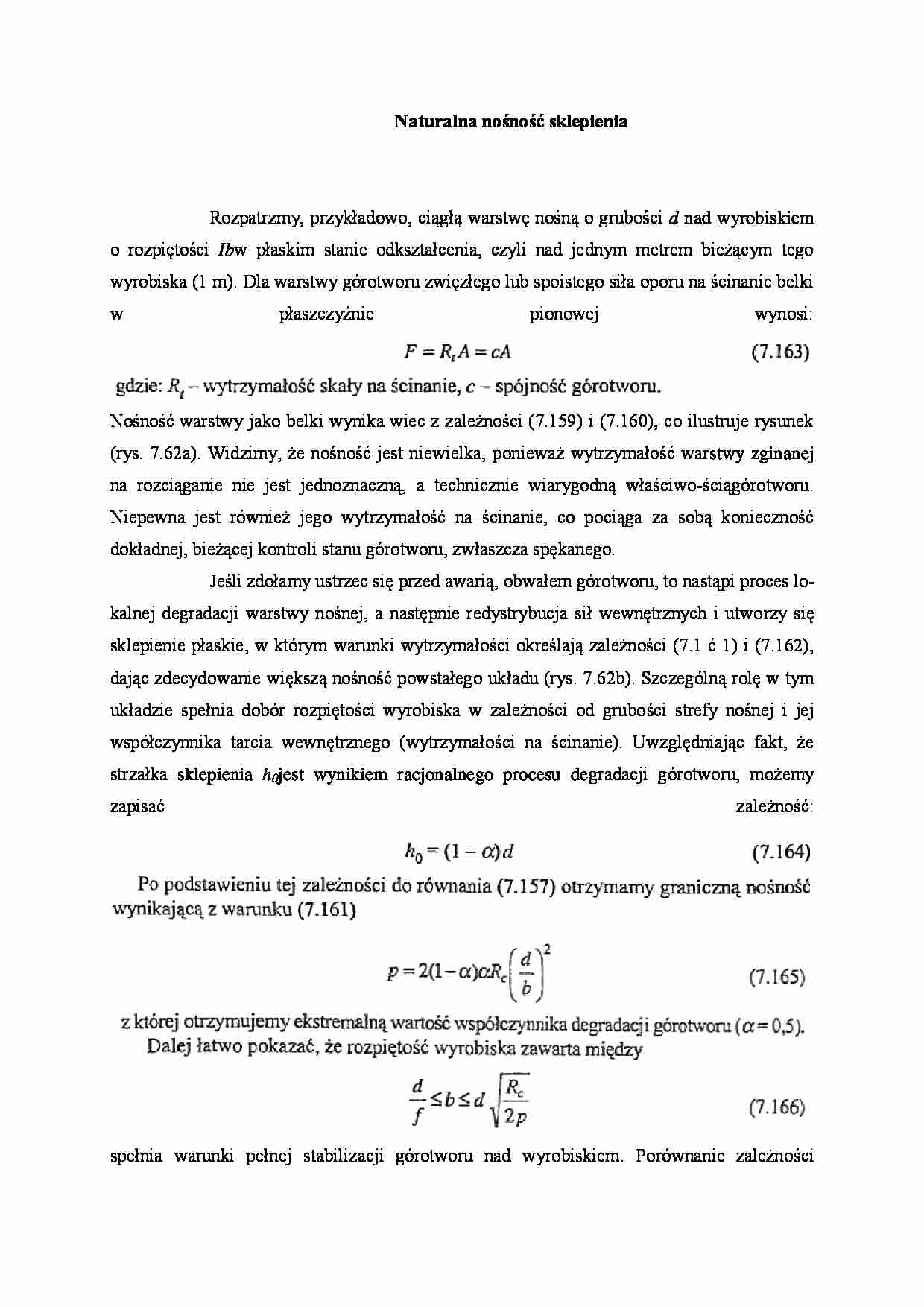 Naturalna nośność sklepienia - strona 1
