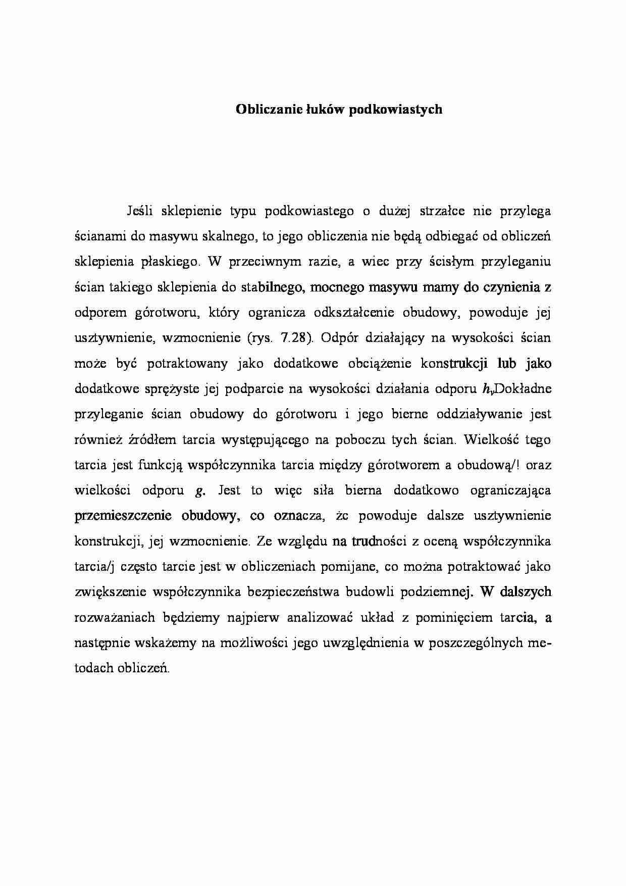 Obliczanie łuków podkowiastych - strona 1