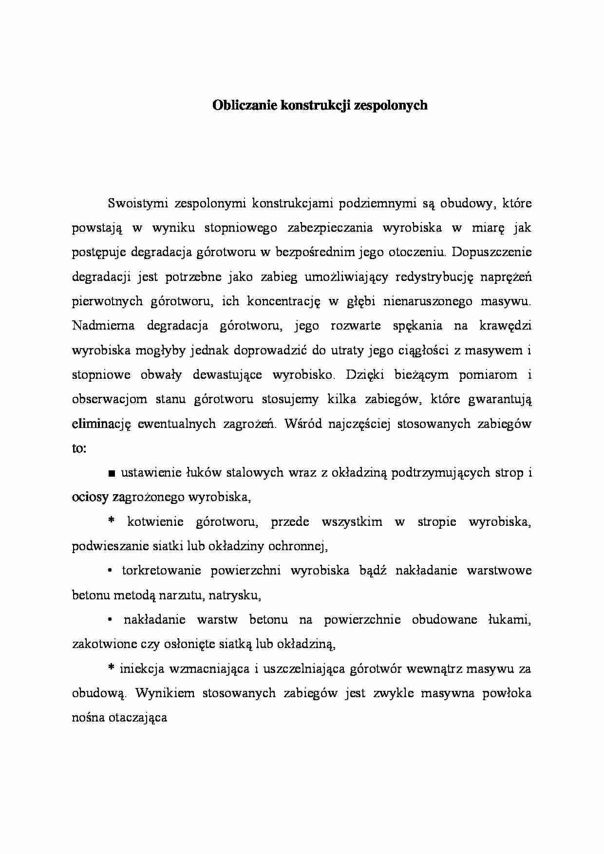 Obliczanie konstrukcji zespolonych - strona 1