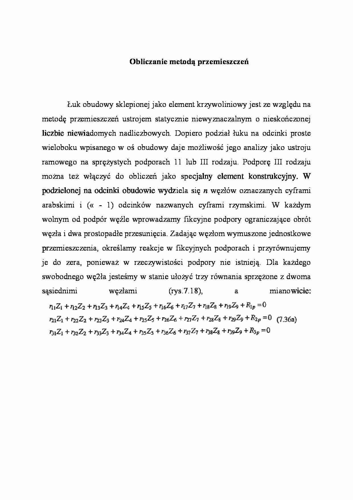 Obliczanie metodą przemieszczeń - strona 1