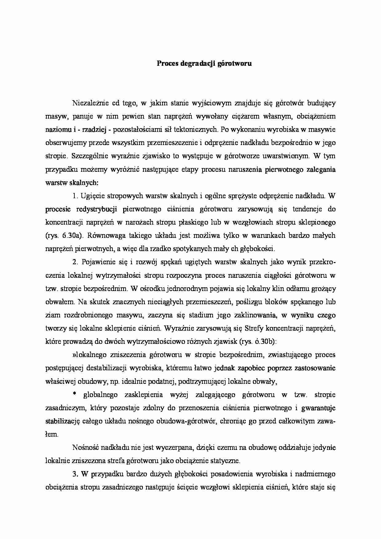 Proces degradacji górotworu - strona 1