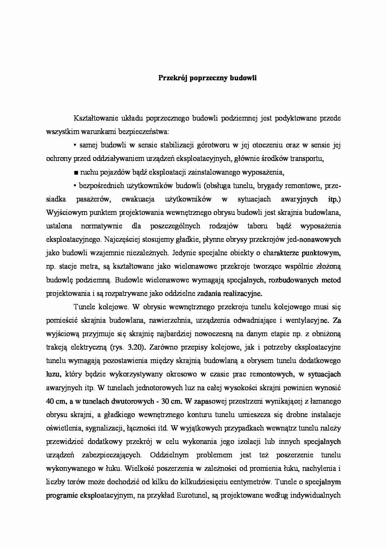 Przekrój poprzeczny budowli - strona 1