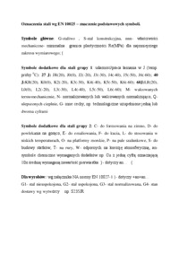 Oznaczenia stali wg EN 10025 - znaczenie podstawowych symboli