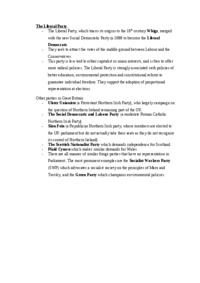 The Liberal Party and other British parties